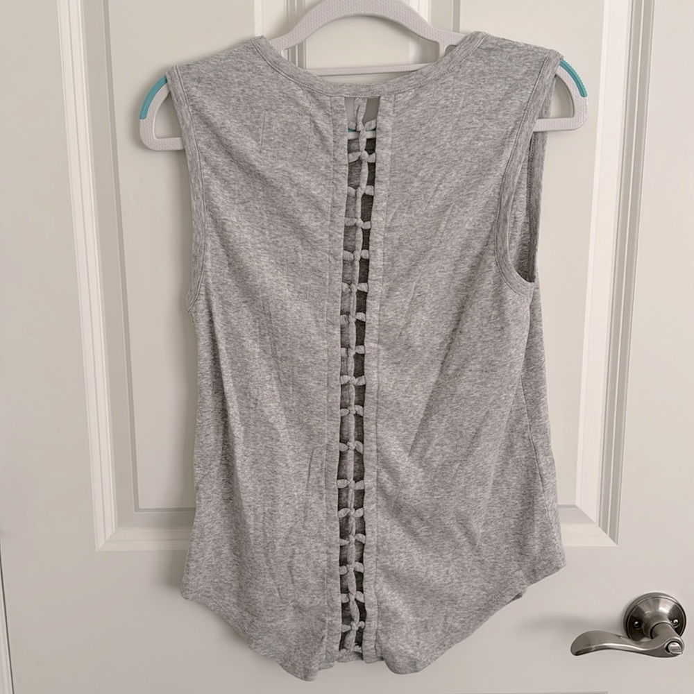 Chaser | Braided back muscle tank | Heather Grey